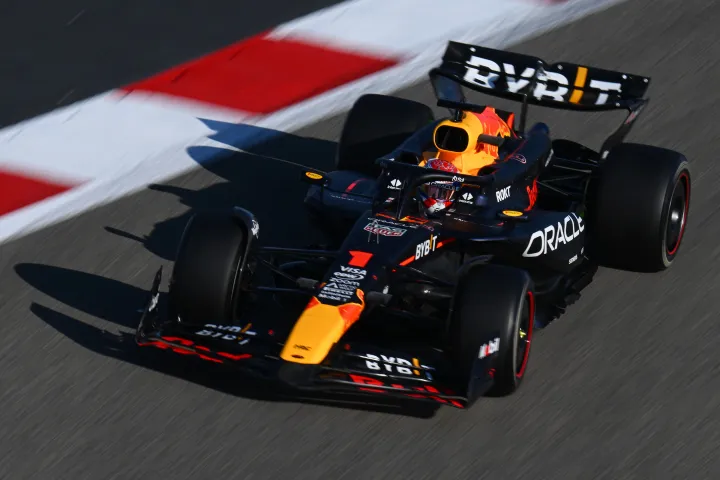Max Verstappen during day one of 2024 testing in Bahrain-Red Bull Content Pool