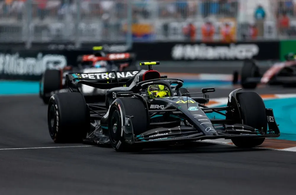 Lewis Hamilton at the Miami GP: Credit - Mercedes