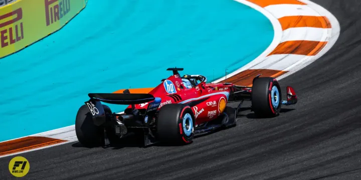 Carlo Sainz in Miami GP-Ferrari 
